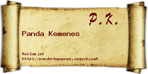 Panda Kemenes névjegykártya